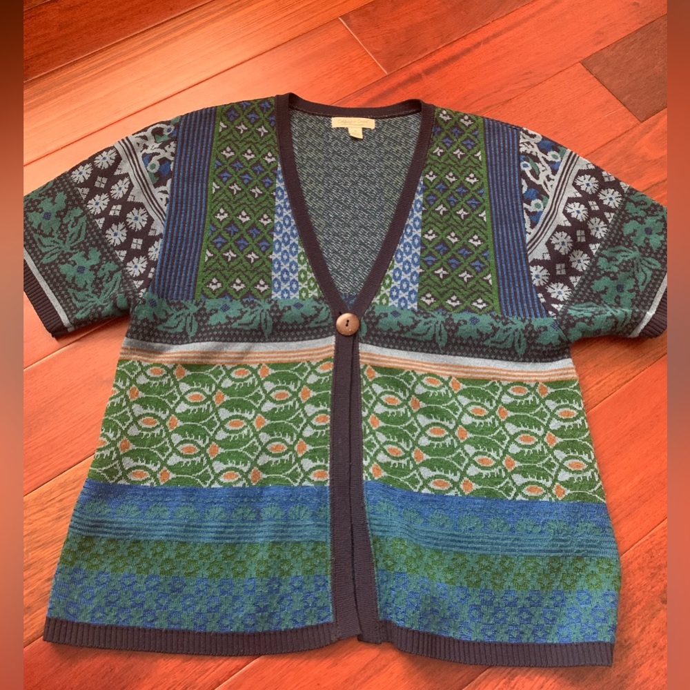 Coldwater Creek Short S/S Sweater Sz M, Grannycore